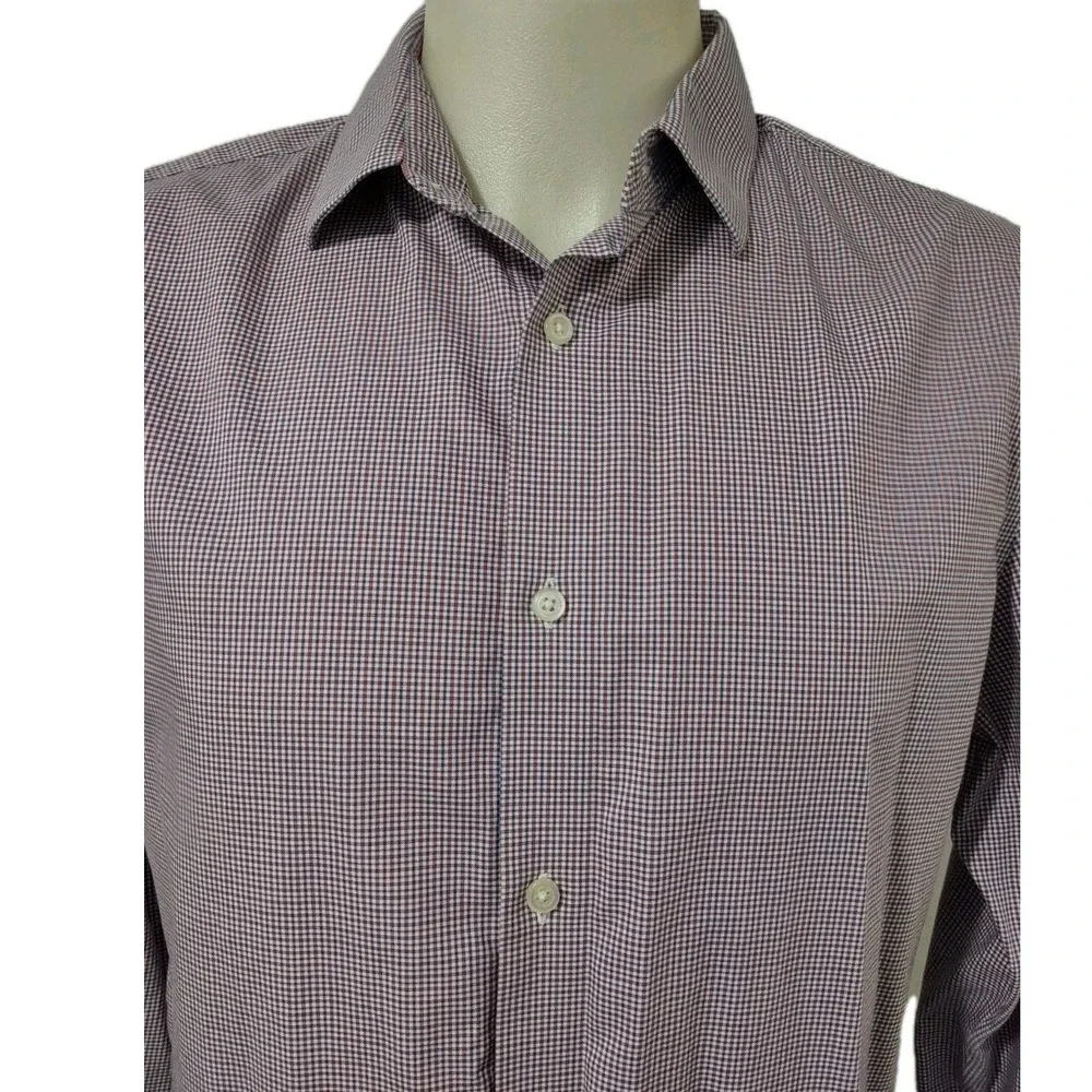 Banana Republic Dress Shirt Men's Size Large Slim Fit Collared Long sleeve Check